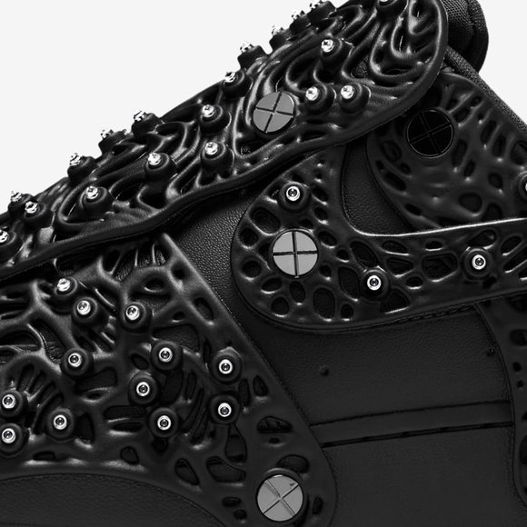 Nike Air Force 1 Low Swarovski Retroreflective Crystals Black 10.5 W / 9.0 M - Picture 5 of 11